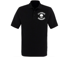 La Familia - Totenkopf Banderole - Männer Polo Shirt - schwarz