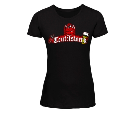 Teufelswerk - Tattoos und Bier - Frauen Shirt - schwarz