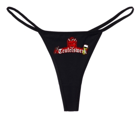 Teufelswerk - Tattoo und Bier - String Tanga - schwarz