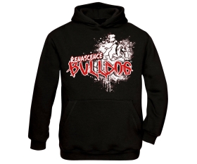 Bulldog - Comic - Kinder Kapuzenpullover - schwarz