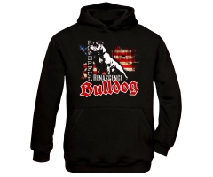 Bulldog - Powerful Bulldog USA Fahne - Kinder Kapuzenpullover - schwarz