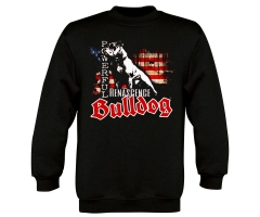 Bulldog - Powerful USA Fahne - Kinder Pullover - schwarz