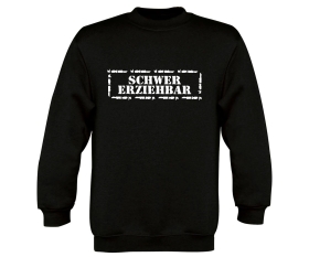 Schwer erziehbar - Kinder Pullover - schwarz