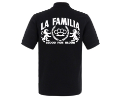 La Familia - Blood for Blood - Männer Polo Shirt - schwarz