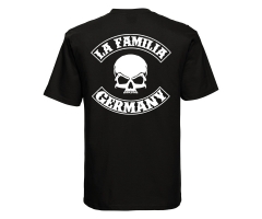 La Familia - Totenkopf Banderole - Männer T-Shirt - schwarz