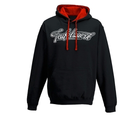 Teufelswerk - Logo 18 - Männer Kapuzenpullover 2tone - schwarz-rot