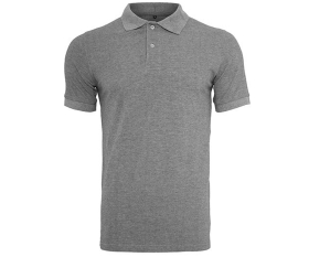 Männer Polo Shirt - grau meliert