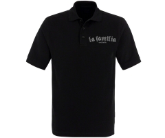 La Familia - De buena Familia La Familia worldwide - Männer Polo Shirt - schwarz