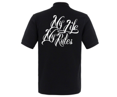 La Familia - My life my Rules - Männer Polo Shirt - schwarz