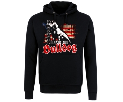 Bulldog - Powerful USA Fahne - Männer Kapuzenpullover - schwarz