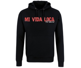 La Familia - Mi vida loca La Familia Schriftzug - Männer Kapuzenpullover - schwarz