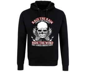 Biker rain and wind - Männer Kapuzenpullover - schwarz