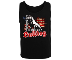 Bulldog - Powerful USA Fahne - Männer Muskelshirt - schwarz