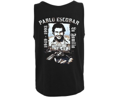La Familia - Pablo Escobar - Männer Muskelshirt - schwarz