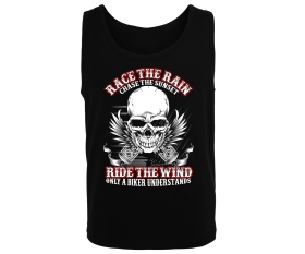 Biker rain and wind - Männer Muskelshirt - schwarz