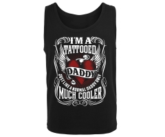 Tattoo Style - I m a tattooed Daddy - Männer Muskelshirt - schwarz