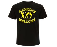 Alcoholics welcome - Männer T-Shirt - schwarz