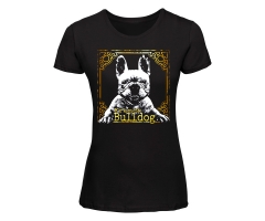 Bulldog - French Bulldog Rahmen - Frauen Shirt - schwarz