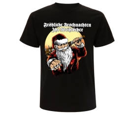 Fröhliche Arschnachten Ihr Weihlöcher - Männer T-Shirt - schwarz