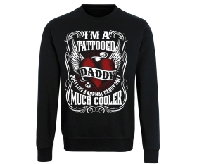 Tattoo Style - I m a tattooed Daddy - Männer Pullover - schwarz