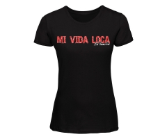 La Familia - Mi vida loca Schriftzug - Frauen Shirt - schwarz