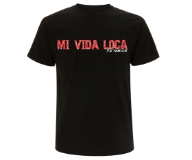 La Familia - Mi vida loca Schriftzug - Männer T-Shirt - schwarz