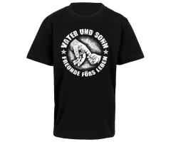 Vater und Sohn Freunde fürs Leben - Kinder T-Shirt - schwarz