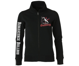 Bulldog - Powerful Südstaaten Fahne - Frauen Freizeitjacke - schwarz