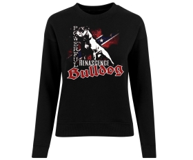 Bulldog - Powerful Südstaaten Fahne - Frauen Pullover - schwarz