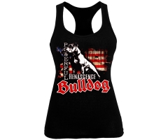 Bulldog - Powerful Südstaaten Fahne - Frauen Tank Top - schwarz