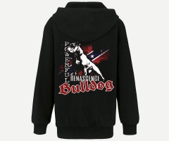 Bulldog - Powerful Südstaaten Fahne - Kinder Kapuzenjacke - schwarz