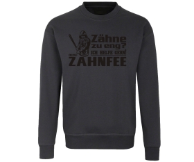 Zahnfee - Zähne zu eng - Männer Pullover - grau