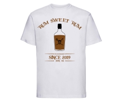 Rum Sweet Rum Since 2019 - Männer T-Shirt - weiß