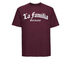La Familia - La Familia Germany - Männer T-Shirt - Frontlogo - weinrot