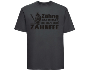 Zahnfee - Zähne zu eng - Männer T-Shirt - grau