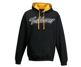 Teufelswerk - Logo 18 - Männer Kapuzenpullover 2tone - schwarz-gelb