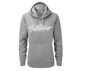 Teufelswerk - Logo 18 - Frauen Kapuzenpullover - grau-meliert