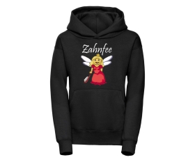 Zahnfee - Logo Zahnbürste - Kinder Kapuzenpullover - schwarz