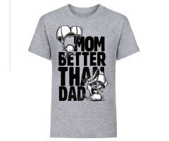 Mom are better than dad - Kinder T-Shirt - grau-meliert