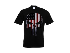 USA Deathead Flag - Männer T-Shirt - schwarz
