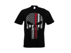 USA Deathead Flag - Version 2 - Männer T-Shirt - schwarz
